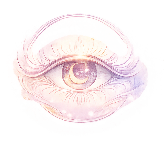 Mystisches Auge im Kreis als Symbol für feinstoffliche Wahrnehmung